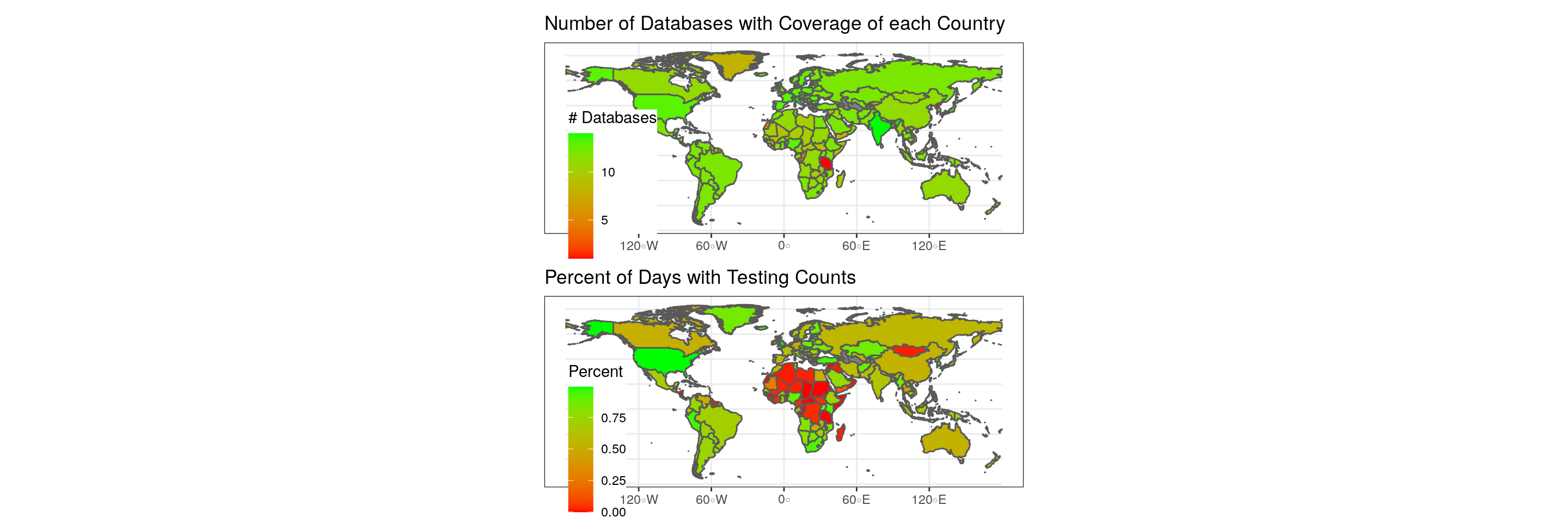 Data coverage by country.