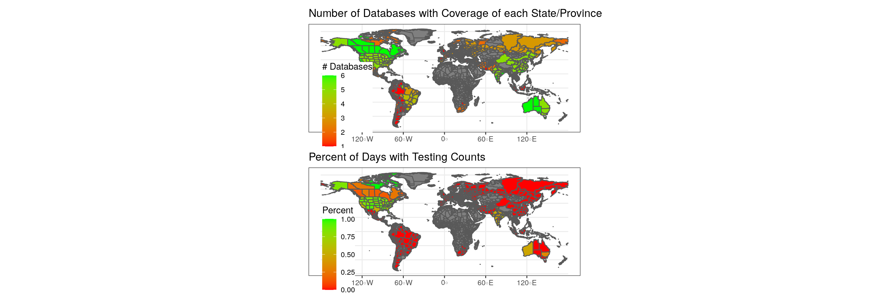 Data coverage by State/Province